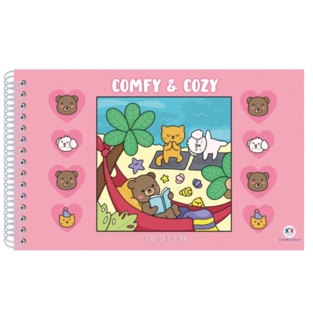 Livro Comfy and Cozy Pink para Colorir Ciranda Cultural