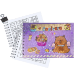 Bobbie Goods Capivara para Colorir: Livro no Mercado Livre | Capa Dura A5 com 48 Folhas 180g – (Rosa)