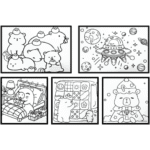 Bobbie Goods Capivara para Colorir: Livro no Mercado Livre | Capa Dura A5 com 48 Folhas 180g – (Rosa)