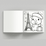 Livro de Colorir: Cute & Comfy Capivaras and Friends | Bobbies Good