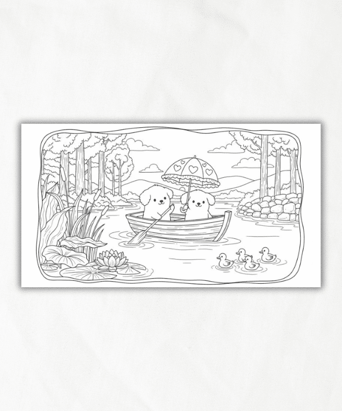 BOBBIE GOODS CACHORRINHO BARQUINHO PARA IMPRIMIR - Corações PDF Grátis | Uszon