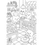 bobbie goods para imprimir grÁtis: padaria kawaii 3 gatinhos + coelhinho caixa e 28 doces na vitrine pdf!