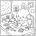 bobbie goods coelho artista desenhando para imprimir pdf grátis colorir!