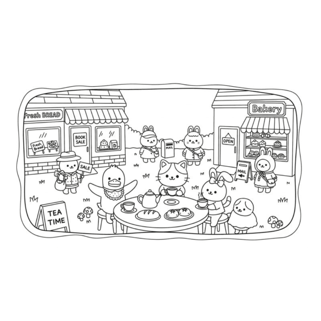 bobbie goods rua bakery tea time pdf grátis colorir br!