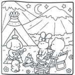 bobbie goods para imprimir grÁtis: acampamento fofura com poodle violão, coelhinho marshmallow e fogueira pdf!