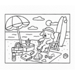 Bobbie Goods Para Imprimir Grátis – Cachorrinho na Praia PDF | Suco Melancia Prancha Uszon