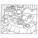 bobbie goods para imprimir grÁtis: poodle lendo cartas amor na cama com biscoito coração pdf!