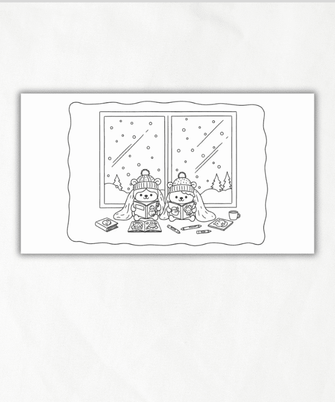 BOBBIE GOODS GATINHOS JANELA NEVE PARA IMPRIMIR - Aconchego PDF Grátis | Uszon