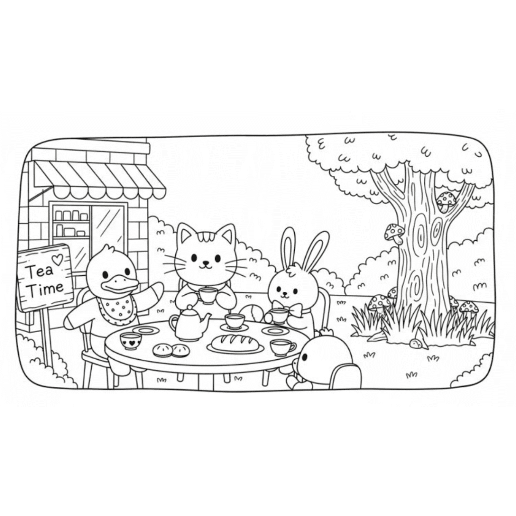 bobbie goods tea time patinho gato pdf grátis colorir br!