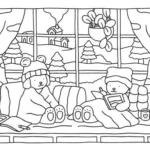 Bobbie Goods Para Imprimir GRÁTIS: Ursinhos de Pijama na Janela Vendo Neve Cair – Desenho Aconchegante que Todo Brasileiro Quer Hoje!