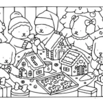 bobbie goods para imprimir grÁtis: ursinhos montando casinha de biscoito natalina com gingerbread e Árvore!