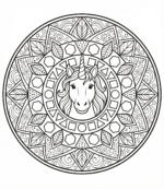 mandala unicornio