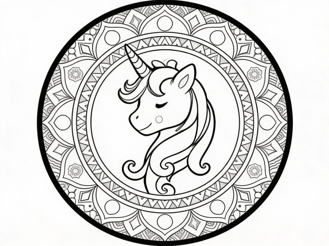 mandala unicornio