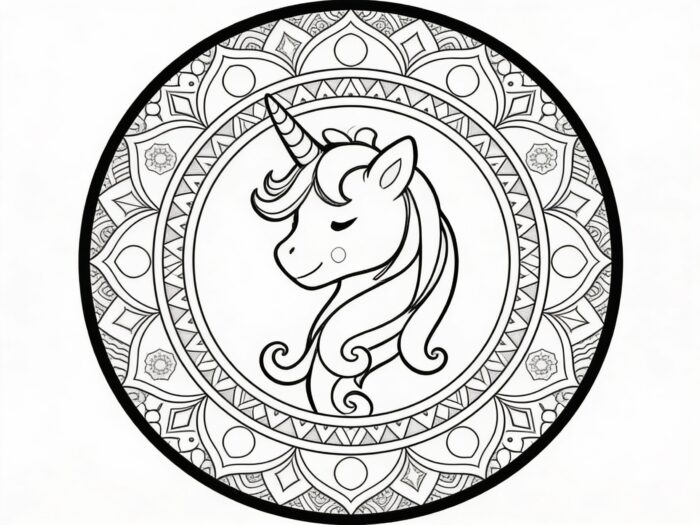mandala unicornio