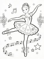 princesa bailarina para colorir