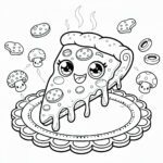 Pizza Feliz para Colorir