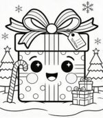 presente de natal para colorir
