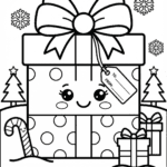 presente de natal para colorir