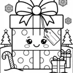 presente de natal para colorir
