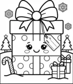 presente de natal para colorir