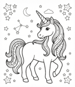 Unicórnio Para Colorir