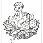 Ovo de Dinossauro para Colorir