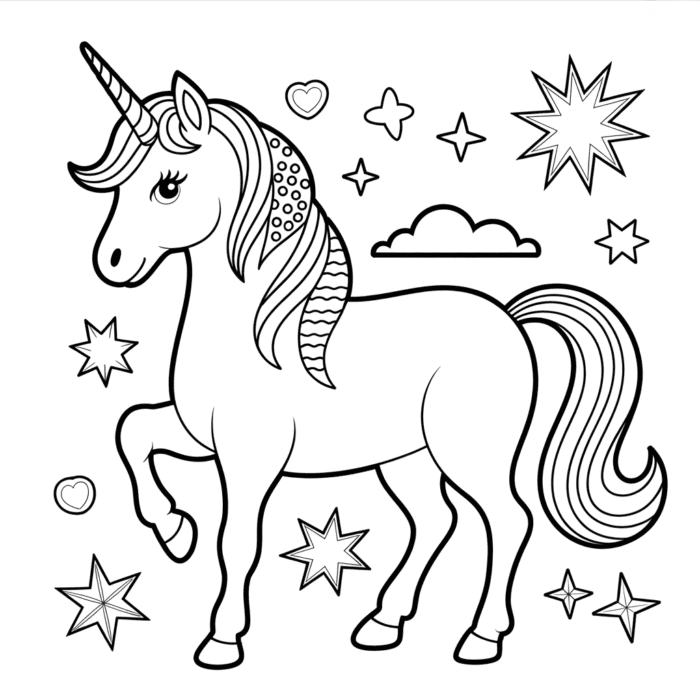 Unicórnio Para Colorir