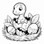 Ovo de Dinossauro para Colorir