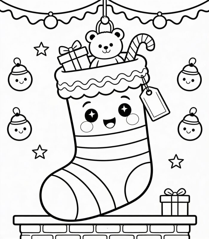 meia de natal desenho