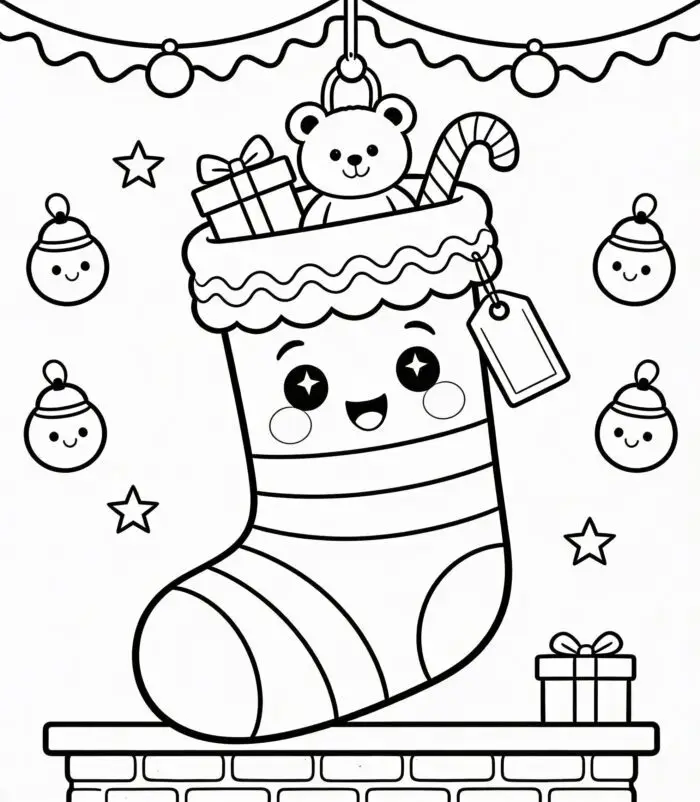 meia de natal desenho