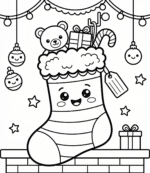 meia de natal desenho