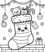 meia de natal desenho