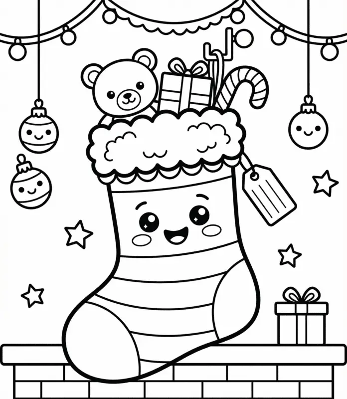 meia de natal desenho