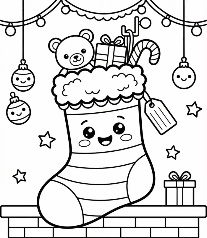 meia de natal desenho