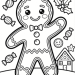 gingerbread para colorir