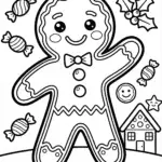 gingerbread para colorir