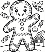 gingerbread para colorir