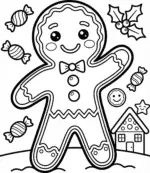 gingerbread para colorir