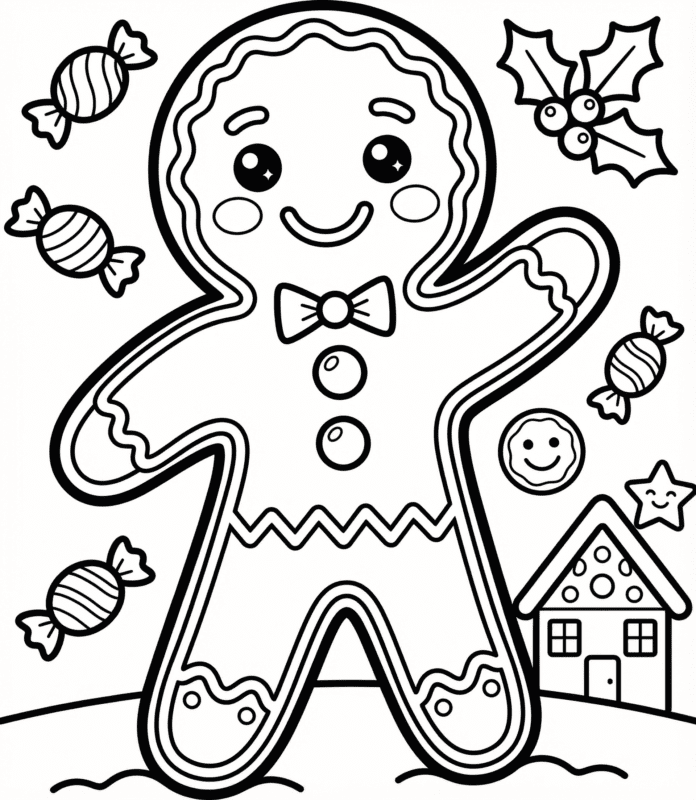gingerbread para colorir