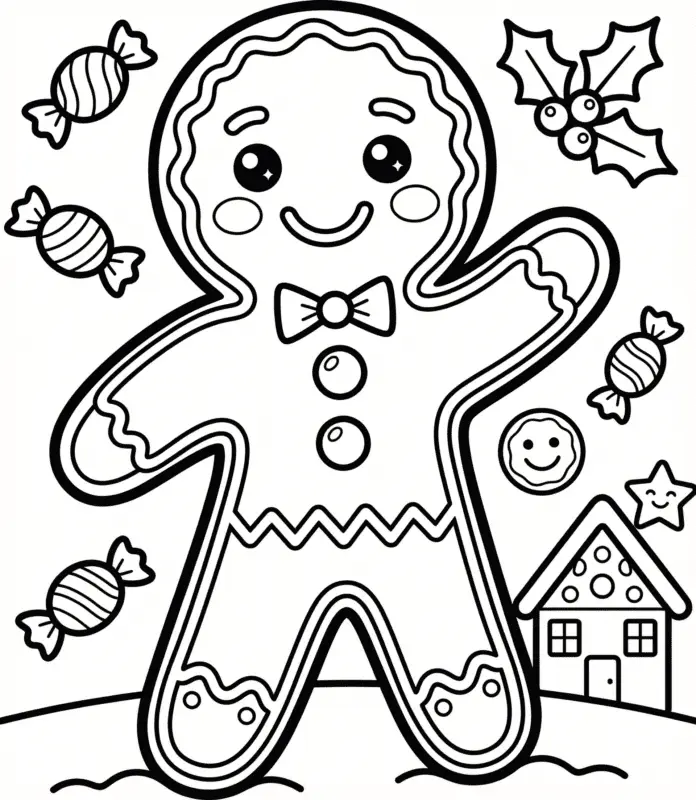 gingerbread para colorir