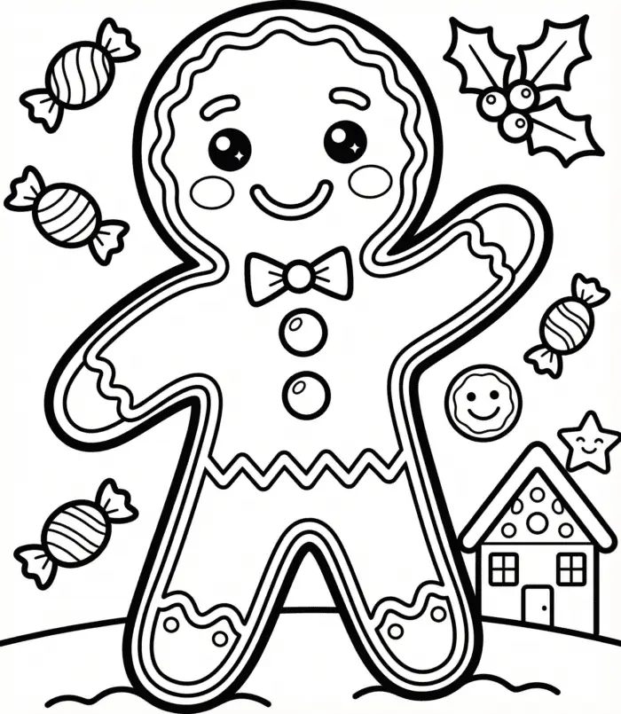 gingerbread para colorir
