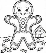 gingerbread para colorir