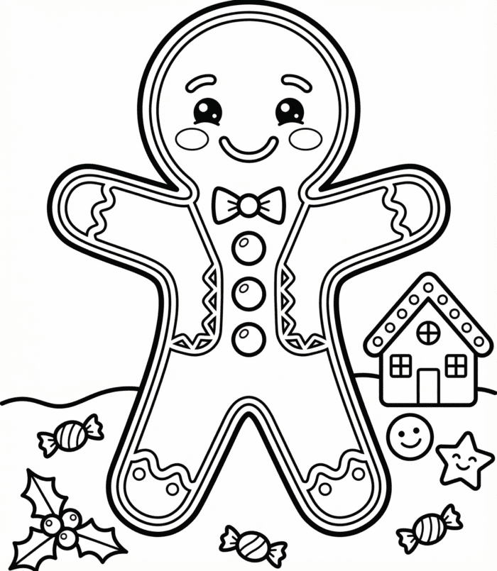 gingerbread para colorir