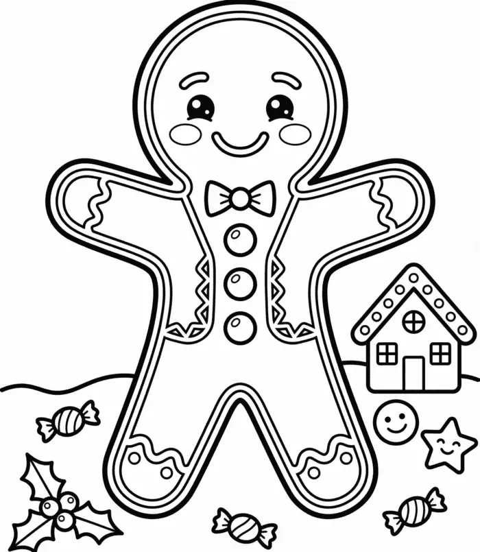 gingerbread para colorir