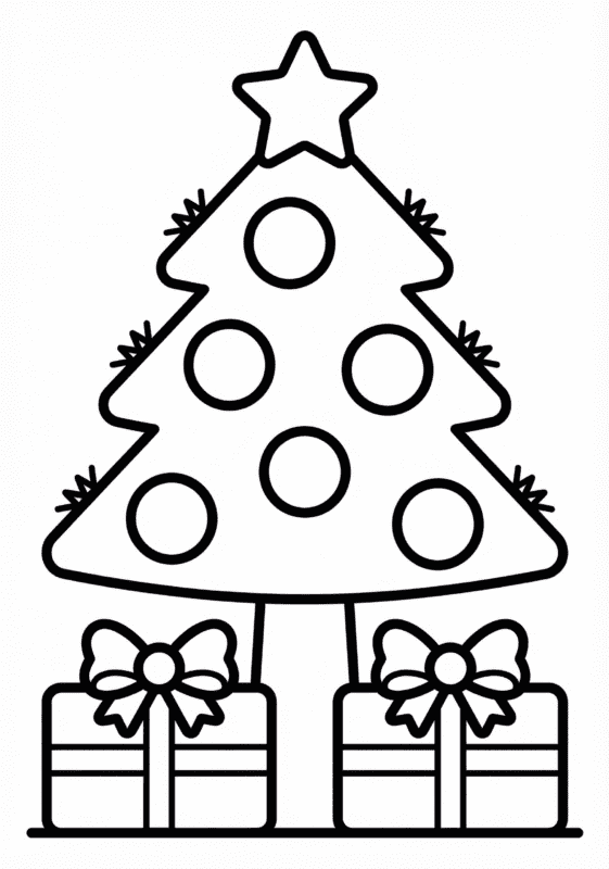 arvore de natal desenho facil