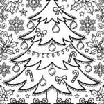 molde arvore de natal desenho