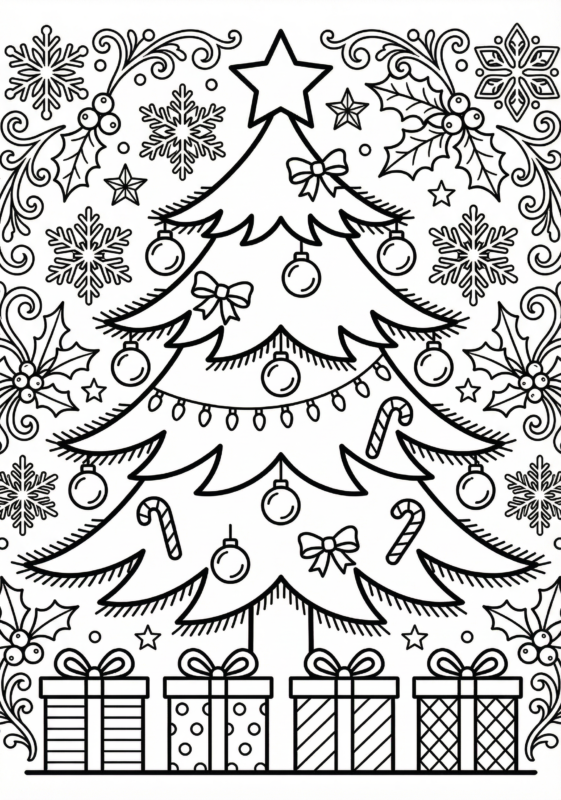 molde arvore de natal desenho