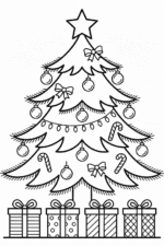 molde arvore de natal desenho