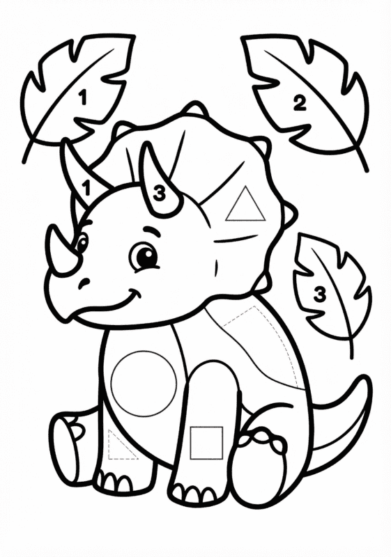 triceratops baby desenho