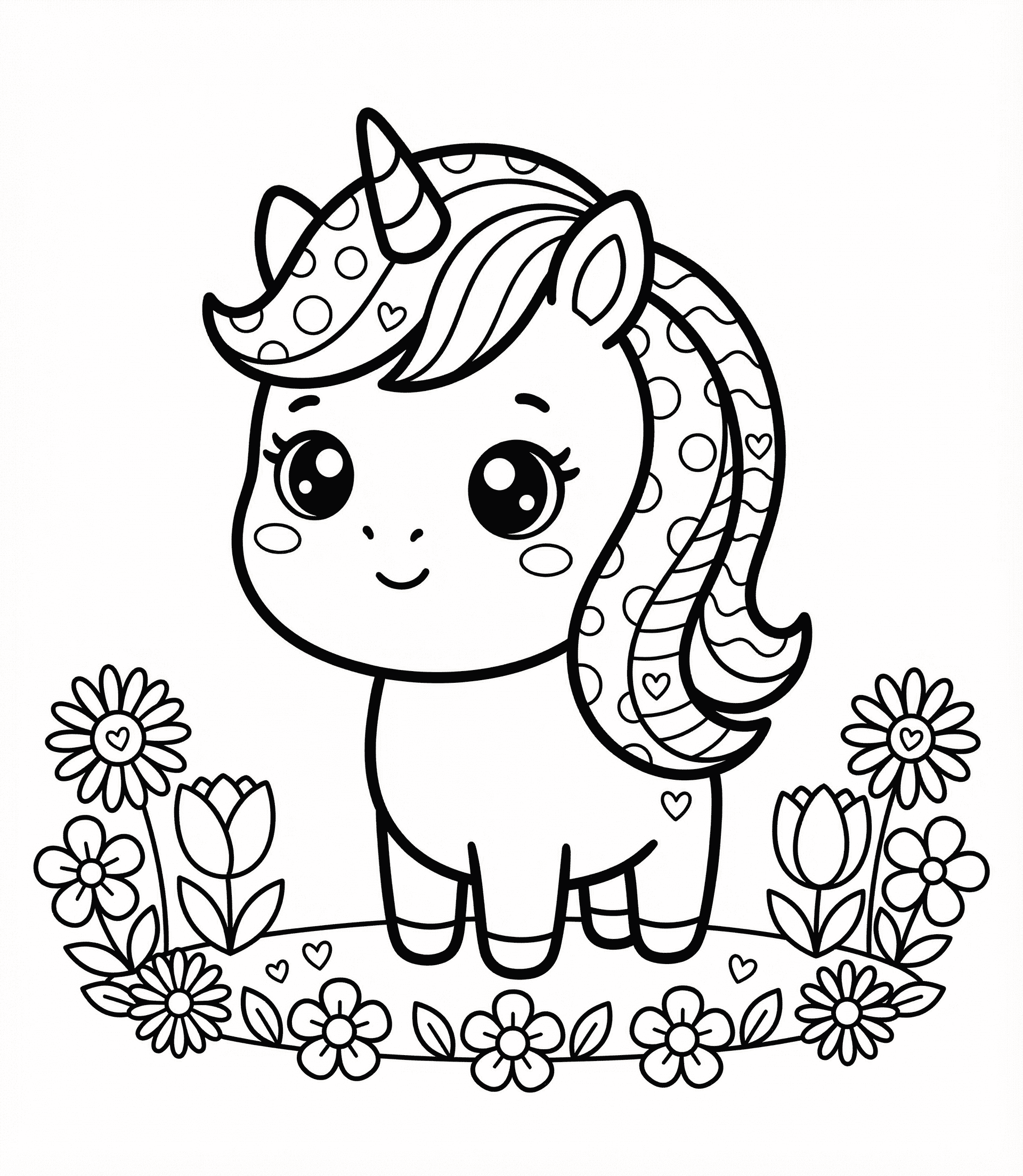 Baby Unicórnio para Colorir